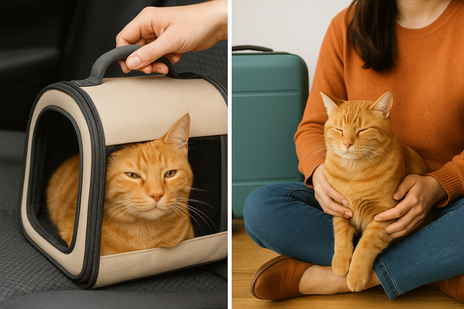 Cat traveling in style